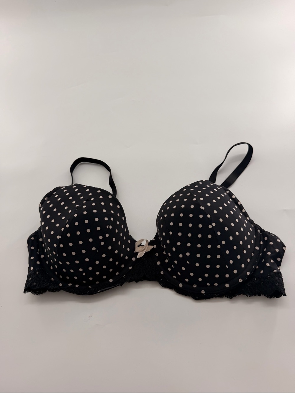 Adore Me Black White Polka Dot Contour Demi Underwire Bra Women’s 36C Bra